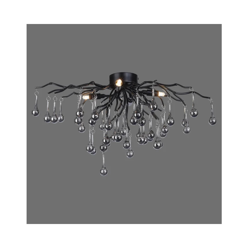 Paul Neuhaus 8090-18 - Прикрепен полилей ICICLE 4xG9/40W/230V 30x60 cm черен