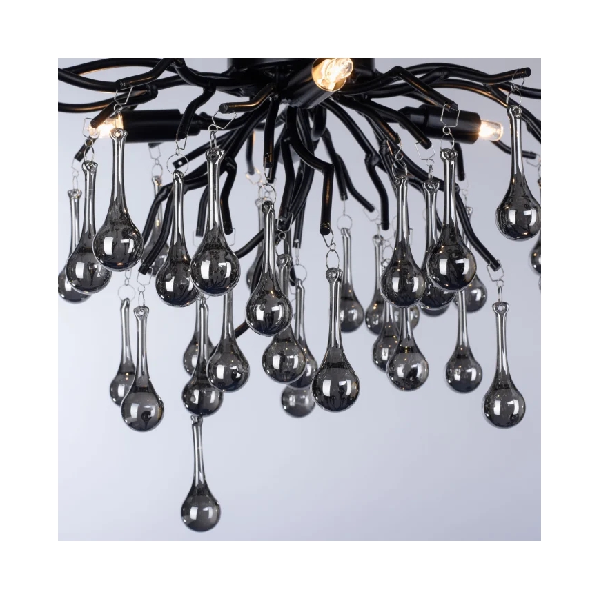 Paul Neuhaus 8090-18 - Прикрепен полилей ICICLE 4xG9/40W/230V 30x60 cm черен