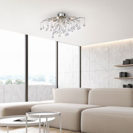 Paul Neuhaus 8090-55 - Полилей за повърхностен монтаж ICICLE 4xG9/40W/230V 30x60 см лъскав хром