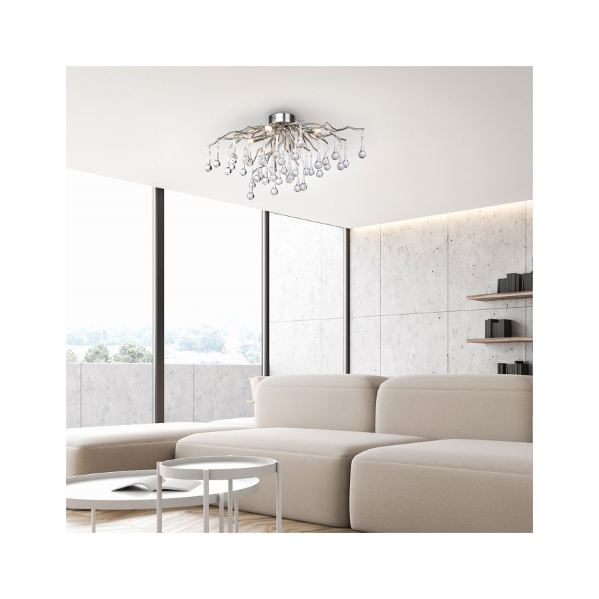 Paul Neuhaus 8090-55 - Полилей за повърхностен монтаж ICICLE 4xG9/40W/230V 30x60 см лъскав хром