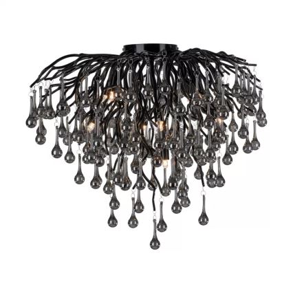 Paul Neuhaus 8091-18 - Плафонен полилей ICICLE 9xG9/40W/230V Ø 50 см черен