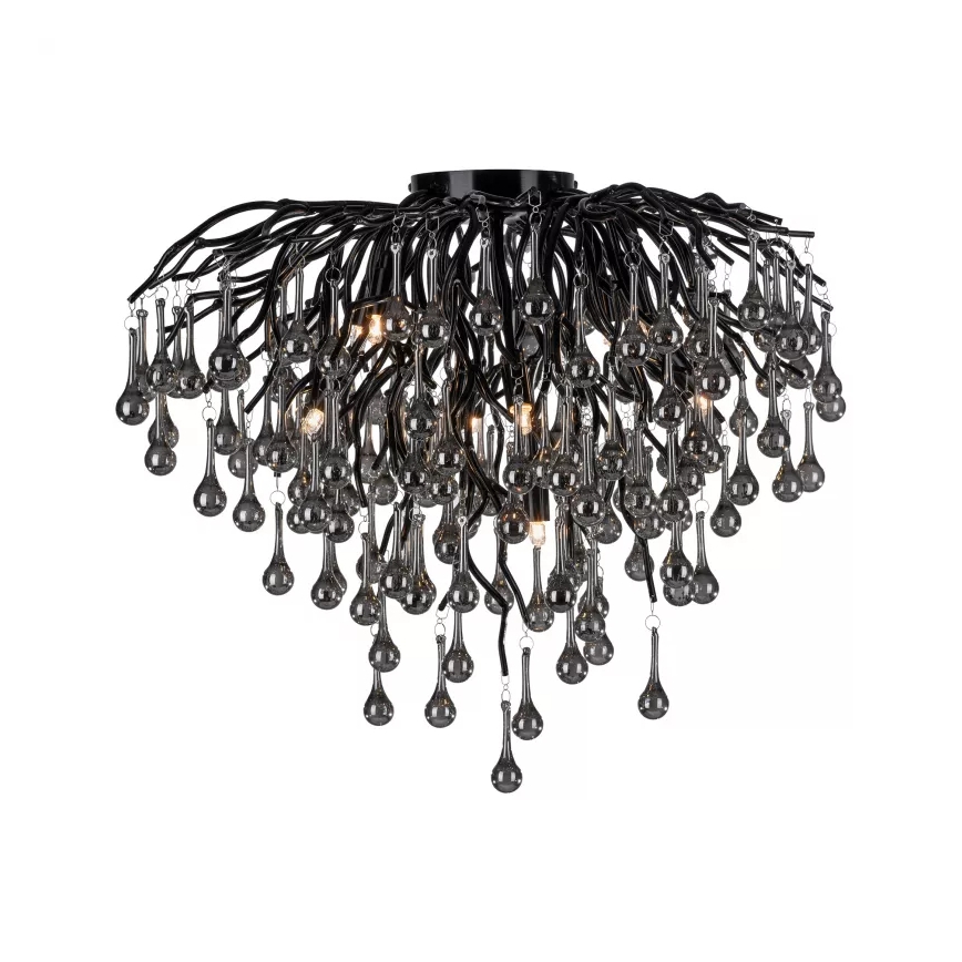 Paul Neuhaus 8091-18 - Плафонен полилей ICICLE 9xG9/40W/230V Ø 50 см черен