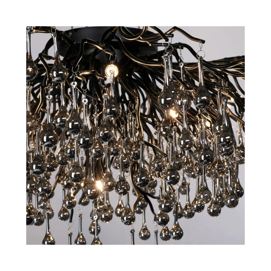 Paul Neuhaus 8092-18 - Повърхностно монтиран полилей ICICLE 14xG9/40W/230V, диаметър 100 см, черен