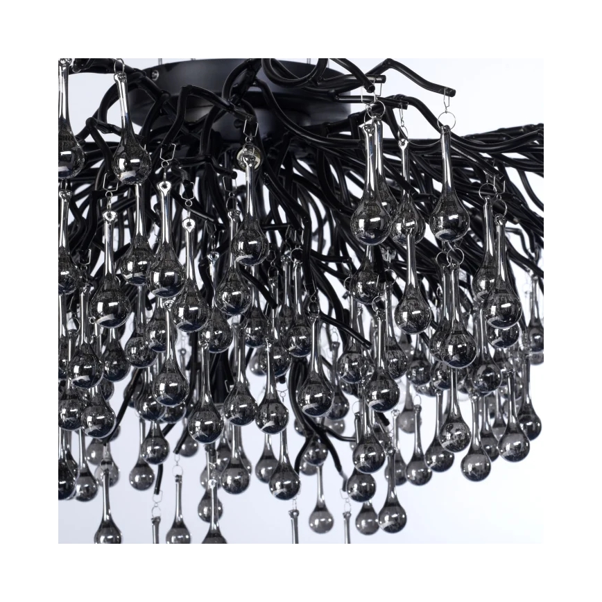 Paul Neuhaus 8092-18 - Повърхностно монтиран полилей ICICLE 14xG9/40W/230V, диаметър 100 см, черен