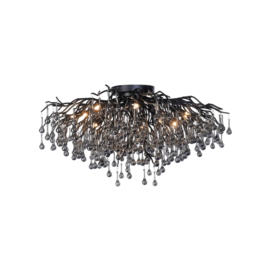 Paul Neuhaus 8092-18 - Повърхностно монтиран полилей ICICLE 14xG9/40W/230V, диаметър 100 см, черен