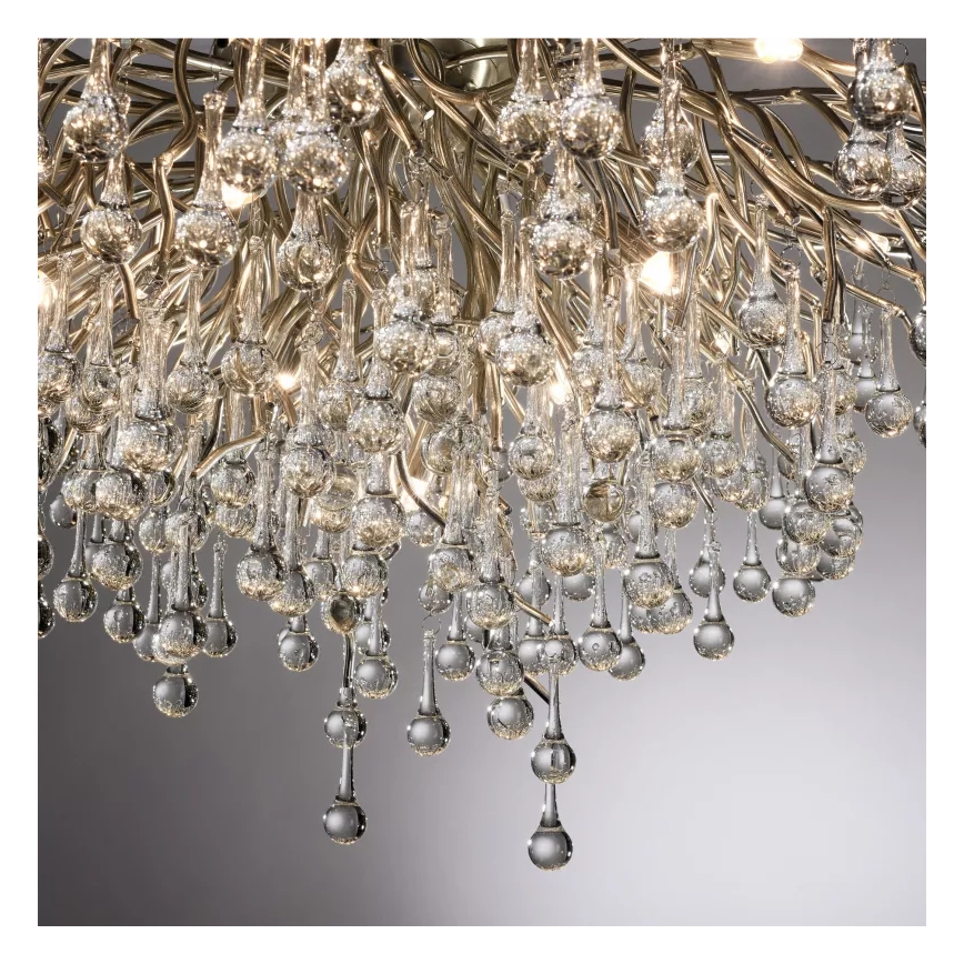 Paul Neuhaus 8092-55 - Полилей за повърхностен монтаж ICICLE 14xG9/40W/230V Ø 100 см лъскав хром