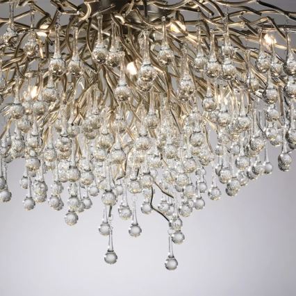 Paul Neuhaus 8092-55 - Полилей за повърхностен монтаж ICICLE 14xG9/40W/230V Ø 100 см лъскав хром