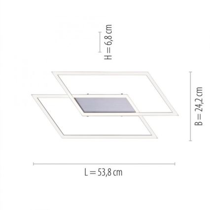 Paul Neuhaus 8192-55 - LED Димируем Повърхностно монтиран Полилей INIGO 2xLED/12W/230V
