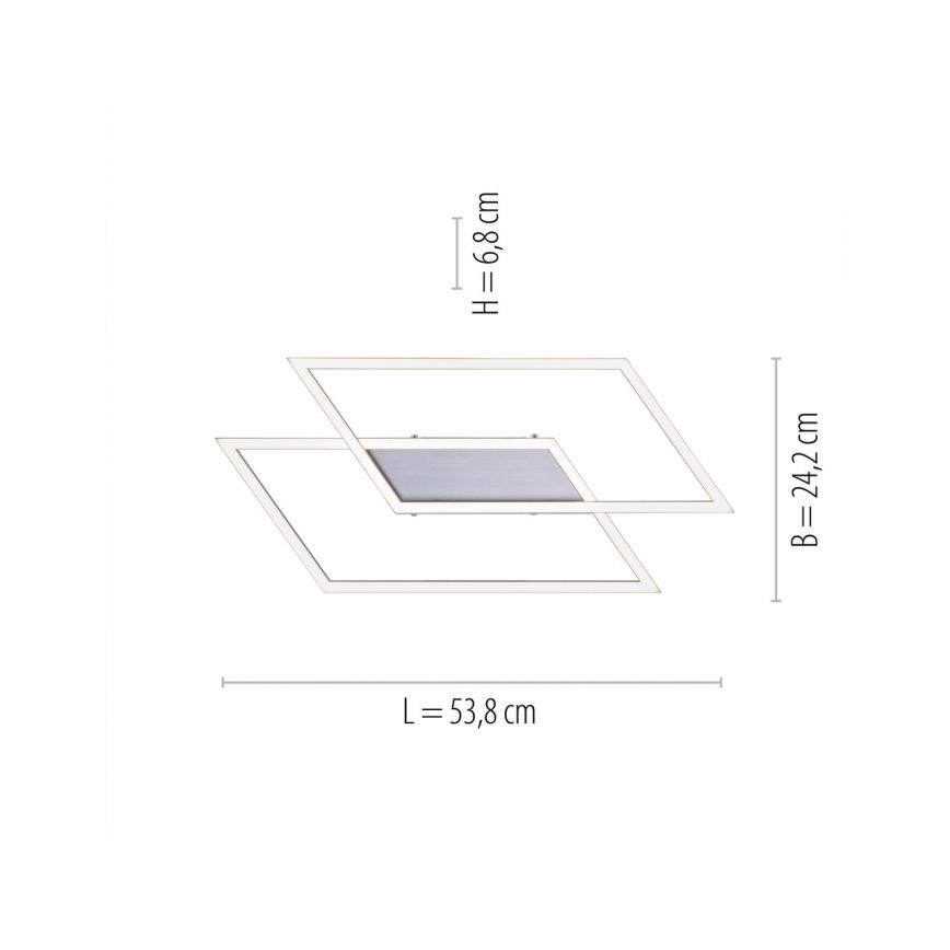 Paul Neuhaus 8192-55 - LED Димируем Повърхностно монтиран Полилей INIGO 2xLED/12W/230V