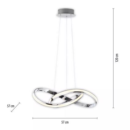 Paul Neuhaus 8291-17 - LED регулируема лампа на кабел MELINDA LED/30W/230V