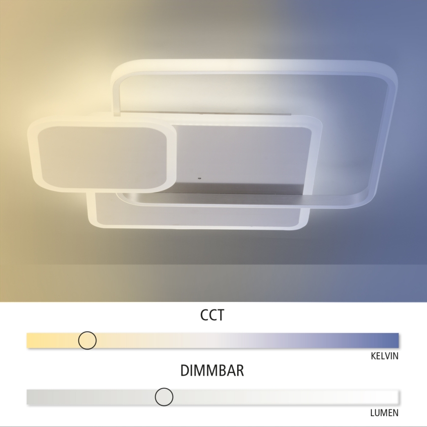 Paul Neuhaus 8319-55 - LED Димируема лампа за таван EMILIO LED/53W/230V + дистанционно