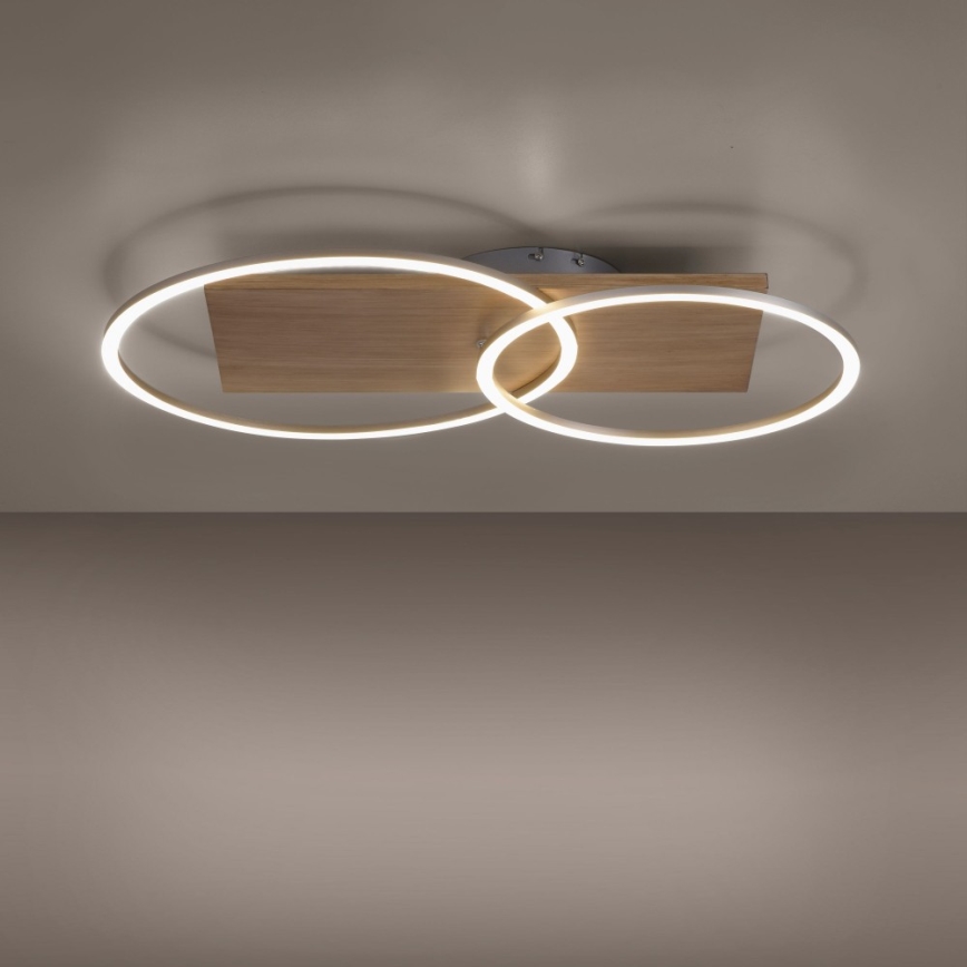 Paul Neuhaus 8329-79 - LED Димируем полилей за повърхностен монтаж PALMA LED/26W/230V 2700-5000K бор + дистанционно управление