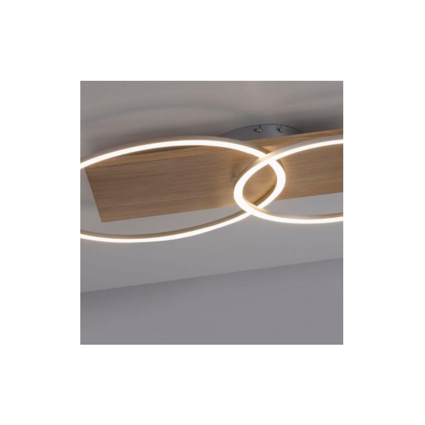 Paul Neuhaus 8329-79 - LED Димируем полилей за повърхностен монтаж PALMA LED/26W/230V 2700-5000K бор + дистанционно управление