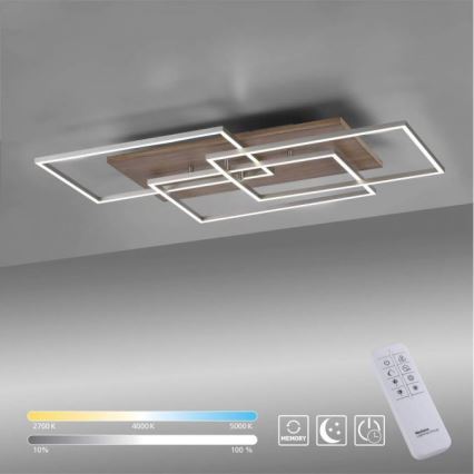 Paul Neuhaus 8330-79 - LED Димируем полилей за повърхностен монтаж PALMA 3xLED/12W/230V бор + дистанционно управление