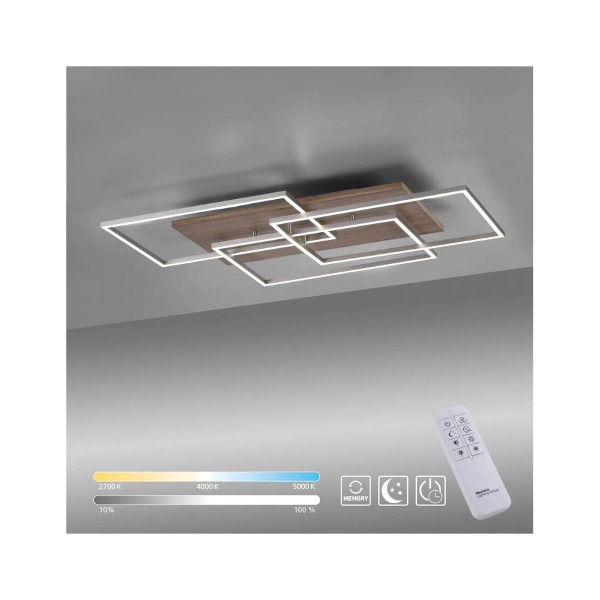 Paul Neuhaus 8330-79 - LED Димируем полилей за повърхностен монтаж PALMA 3xLED/12W/230V бор + дистанционно управление