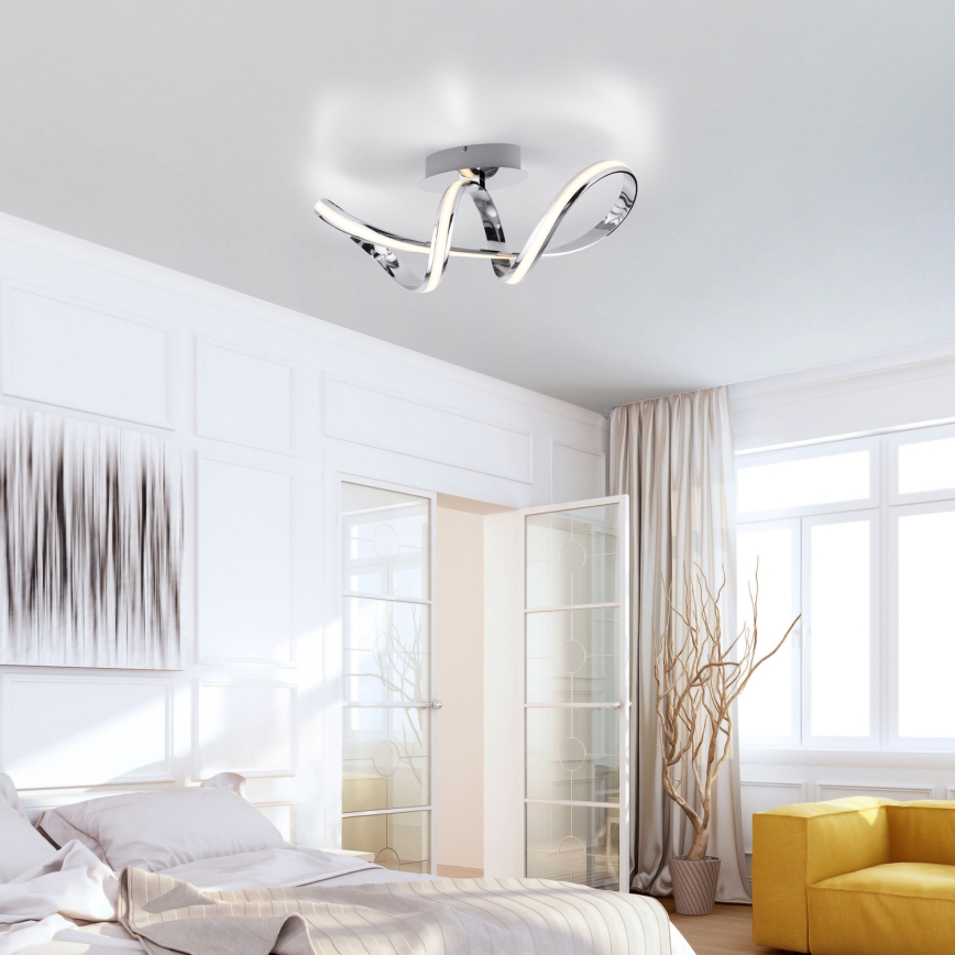 Paul Neuhaus 8331-17 - LED Димируем полилей за повърхностен монтаж MELINDA LED/30W/230V лъскав хром