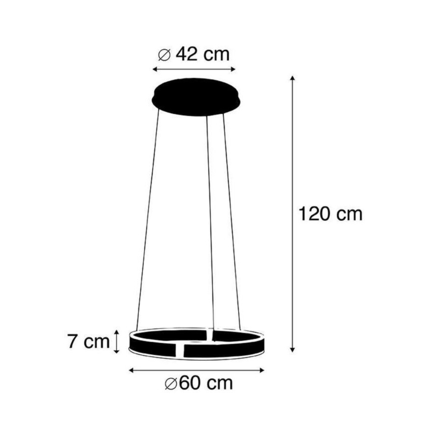 Paul Neuhaus 8361-55 - LED Димируем висящ полилей със сензор ARINA LED/27W/230V