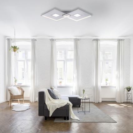 Paul Neuhaus 8378-55 - LED Димируем плафон AMARA LED/45W/230V лъскав хром + дистанционно управление