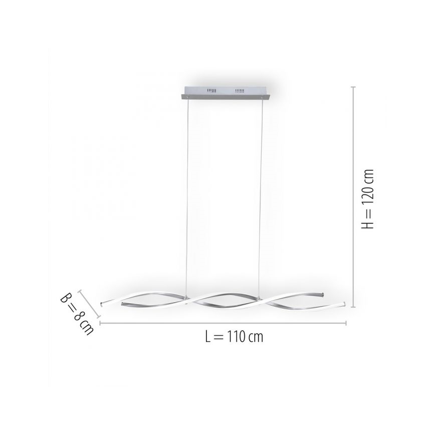 Paul Neuhaus 9142-55 - LED Димируем висящ полилей POLINA 2xLED/10,2W/230V
