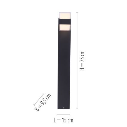 Paul Neuhaus 9481-13 - LED Екстериорна лампа CARA LED/8W/230V IP44
