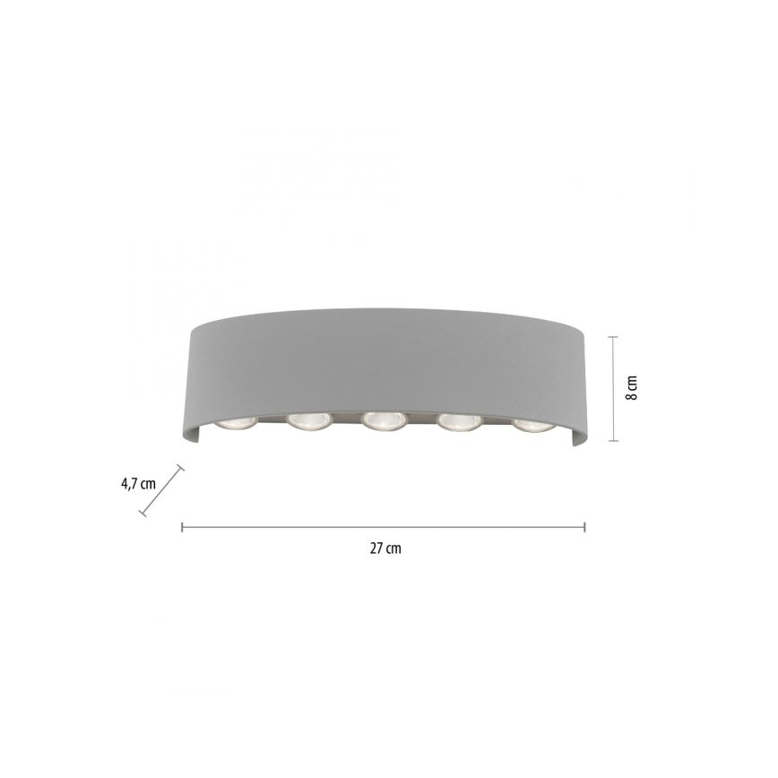 Paul Neuhaus 9489-21- LED Екстериорен аплик CARLO 10xLED/0,8W/230V IP54