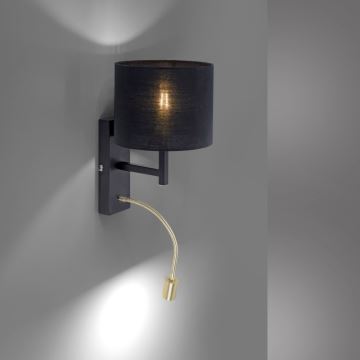 Paul Neuhaus 9646-18 - LED Аплик ROBIN 1xE27/40W/230V + LED/2,1W черен