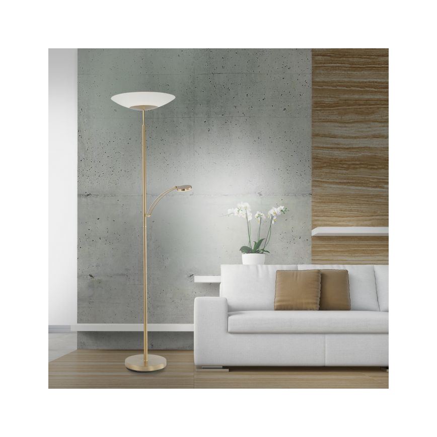 Paul Neuhaus - 655-60 - LED Димируем лампион ALFRED 1xLED/28W/230V+1xLED/4W/230V месинг