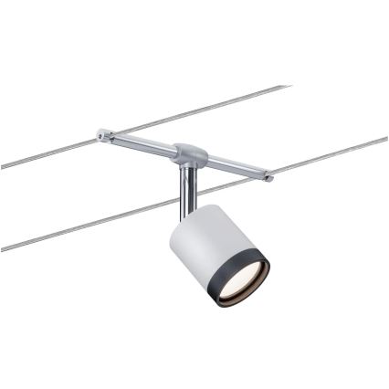 Paulmann 3981 - Комплект 5xLED/4W цялостна система с кабелно окачване TUBE 230V матов хром/черно