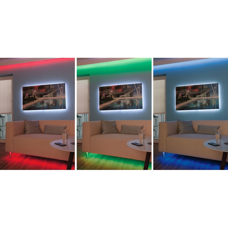 Paulmann 3989 - LED RGBW/19W димируема лента TIP 10 m 230V + дистанционно управление