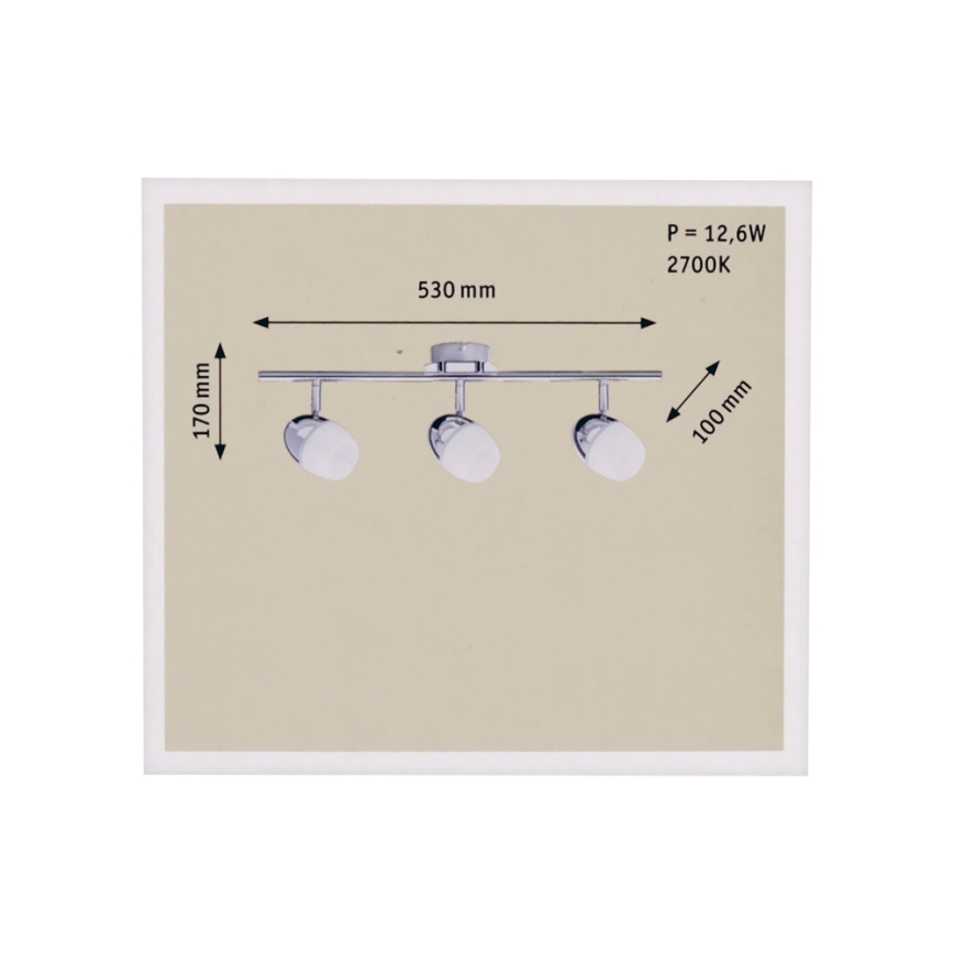 Paulmann 60330 - 3xLED/4,2W Точково осветително тяло EGG 230V
