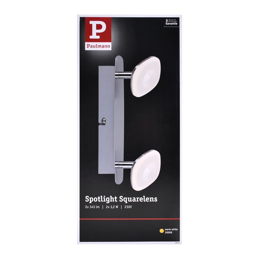 Paulmann 66651 - LED Спот SQUARELENSE 2xLED/3,2W/230V
