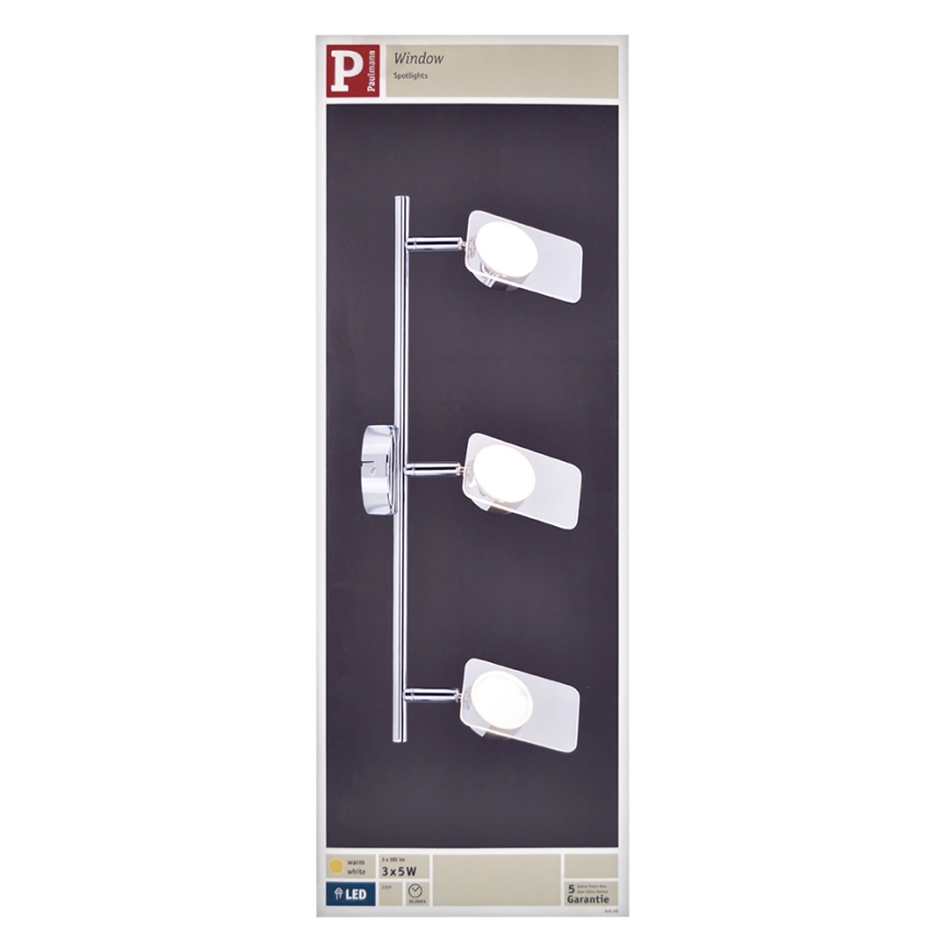 Paulmann 66668 - 3xLED/5W Прожектор, луна WINDOW 230V