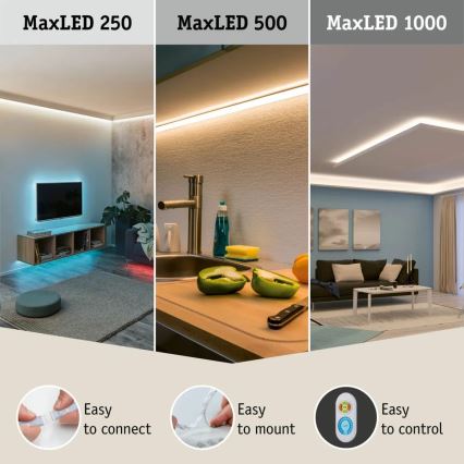Paulmann 70623 - LED/10W IP44 Димируема лента за баня MAXLED 1,5 m 2700-6500K 230V + дистанционно управление