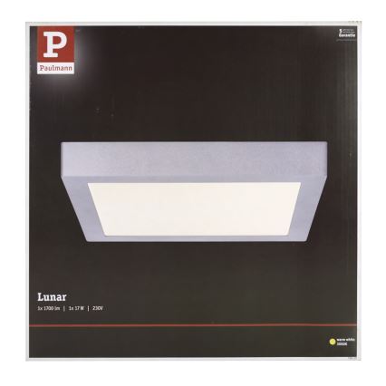 Paulmann 70650 - LED/17W Плафон LUNAR 230V 30x30 cm матов хром