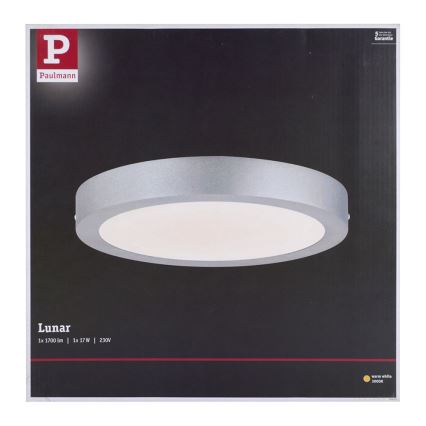 Paulmann 70655 - LED/17W Плафон LUNAR 230V Ø 30 cm матов хром
