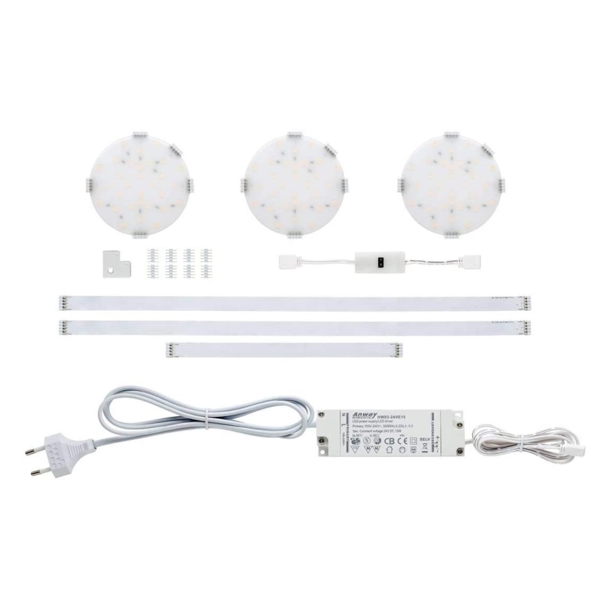 Paulmann 70711 - К-кт 3xLED/2,8W Осветление за мебели със сензор SOFTPAD 230V 2700K