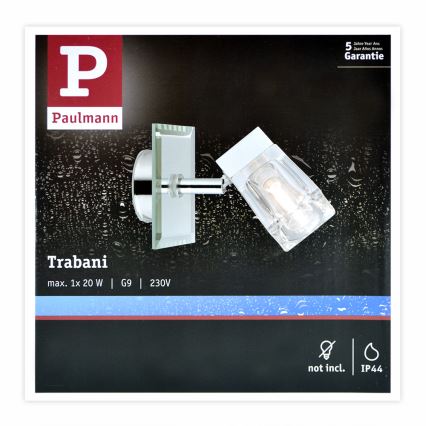 Paulmann 70840 - 1xG9/20W IP44 Спот за баня TRABANI 230V
