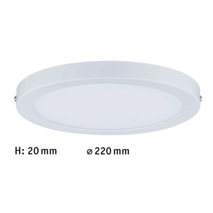 Paulmann 70868 - LED/18,5W Димируем панел ATRIA 230V 2700K Ø 22 см бял