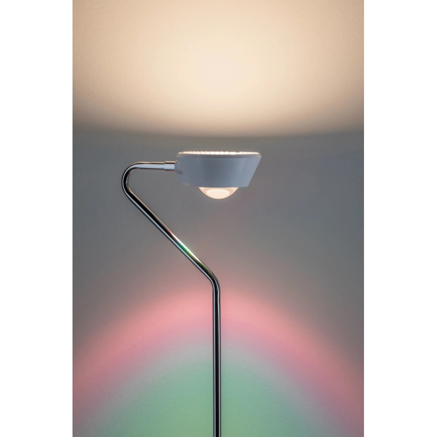 Paulmann 70920 - LED/7,5W Димируема подова лампа RAMOS 230V бяла/лъскав хром
