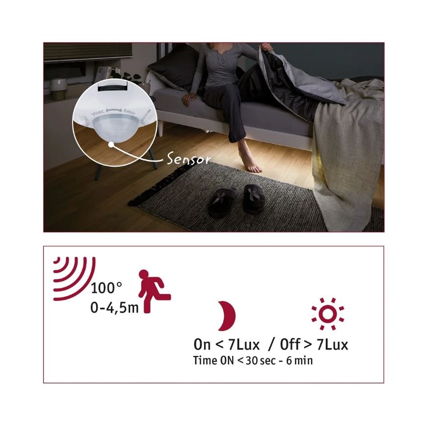 Paulmann 70955 - LED/3W Strip със сензор 1 м YOURLED 230V