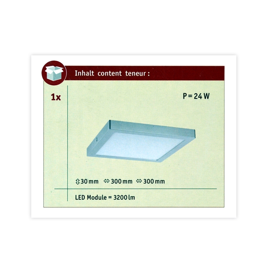 Paulmann 70982 - LED/22W Лампа за таван ABIA 230V