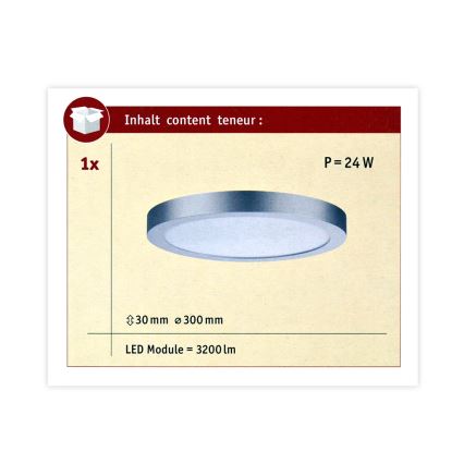 Paulmann 70983 - LED/22W Лампа за таван ABIA 230V