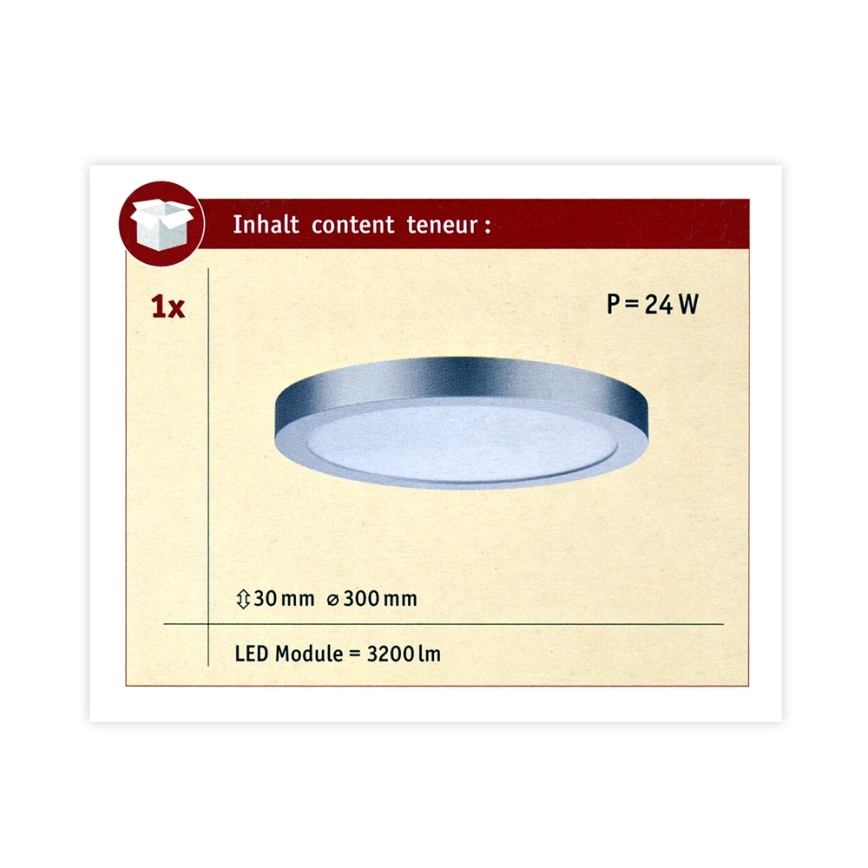 Paulmann 70983 - LED/22W Лампа за таван ABIA 230V