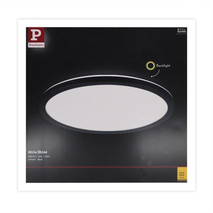Paulmann 70998 - LED/16W Панел за повърхностен монтаж ATRIA 230V 3000K Ø 29,3 см черен