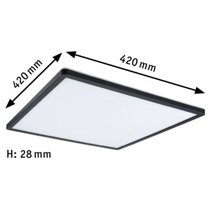 Paulmann 71002 - LED/22W Димируем панел ATRIA 230V 3000K 42x42 см черен
