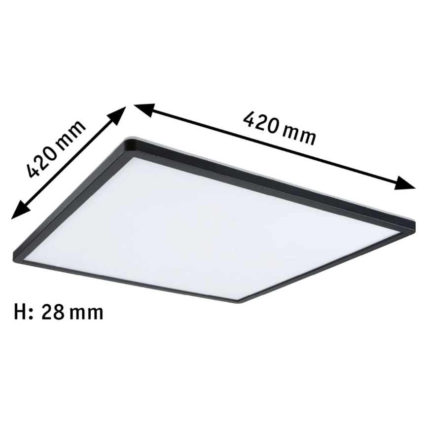 Paulmann 71002 - LED/22W Димируем панел ATRIA 230V 3000K 42x42 см черен