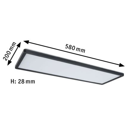 Paulmann 71003 - LED/22W Димируем панел ATRIA 230V 3000K 20x58 см черен