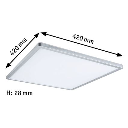 Paulmann 71009 - LED/22W Димируем панел ATRIA 230V 4000K 42x42 см матов хром