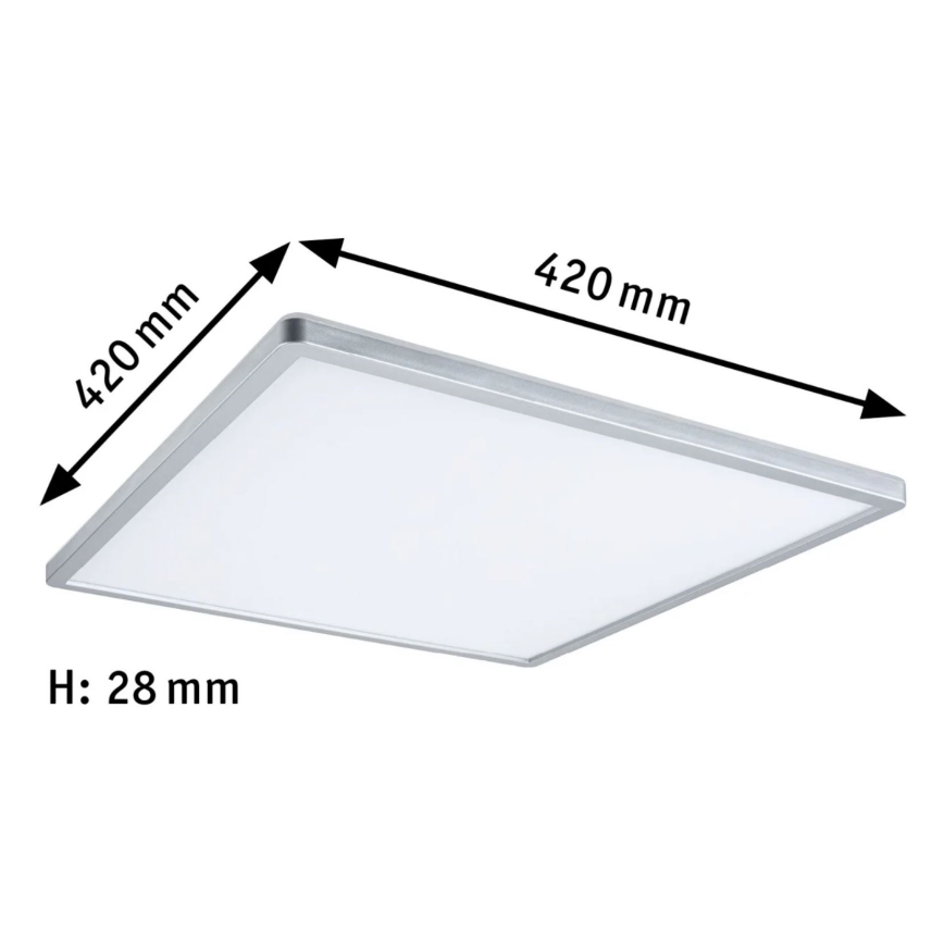 Paulmann 71009 - LED/22W Димируем панел ATRIA 230V 4000K 42x42 см матов хром
