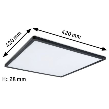 Paulmann 71016 - LED/22W Димируем панел ATRIA 230V 4000K 42x42 см черен